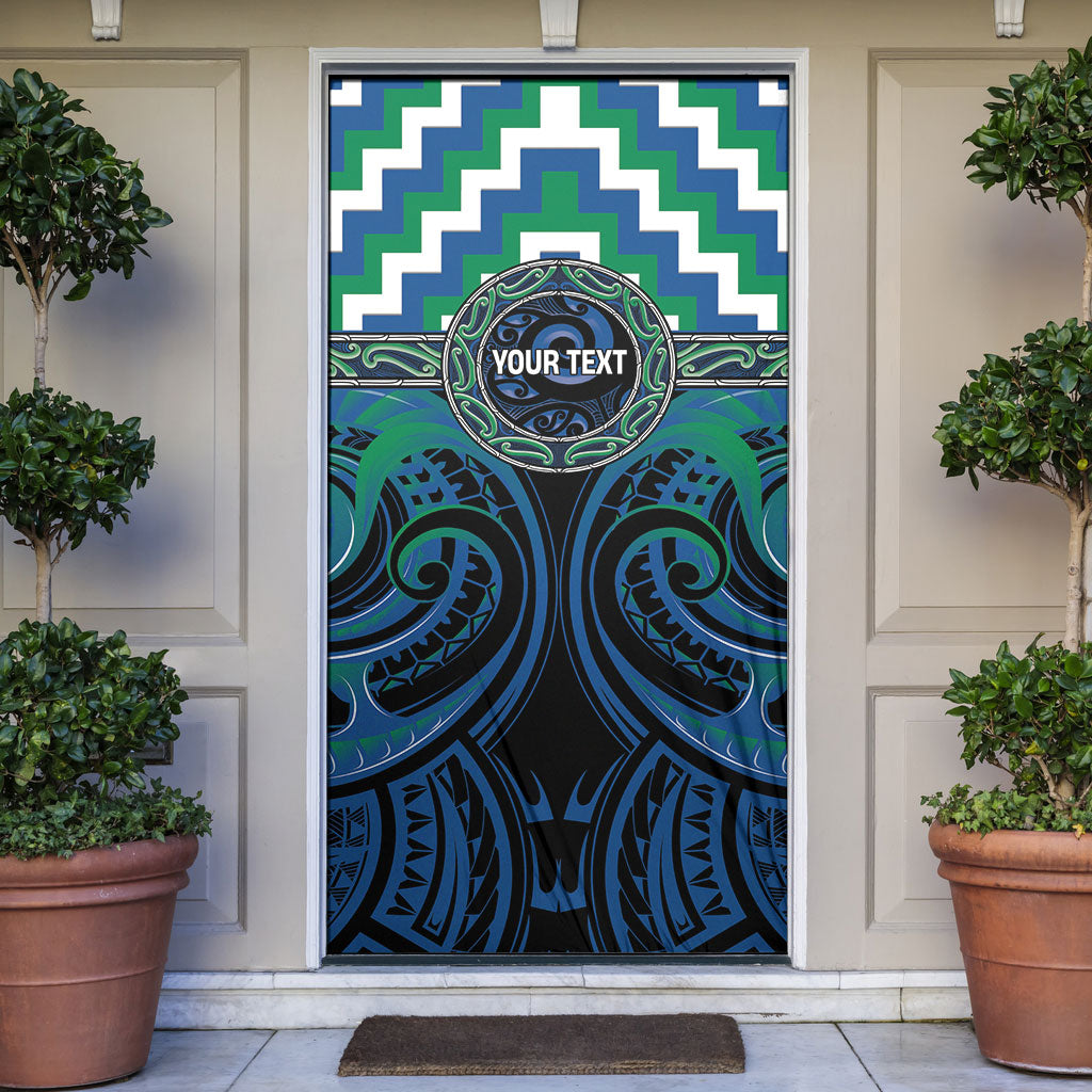 Aotearoa Ngati Ranginui Personalised Door Cover Maori Iwi Poutama Puhoro Tattoo