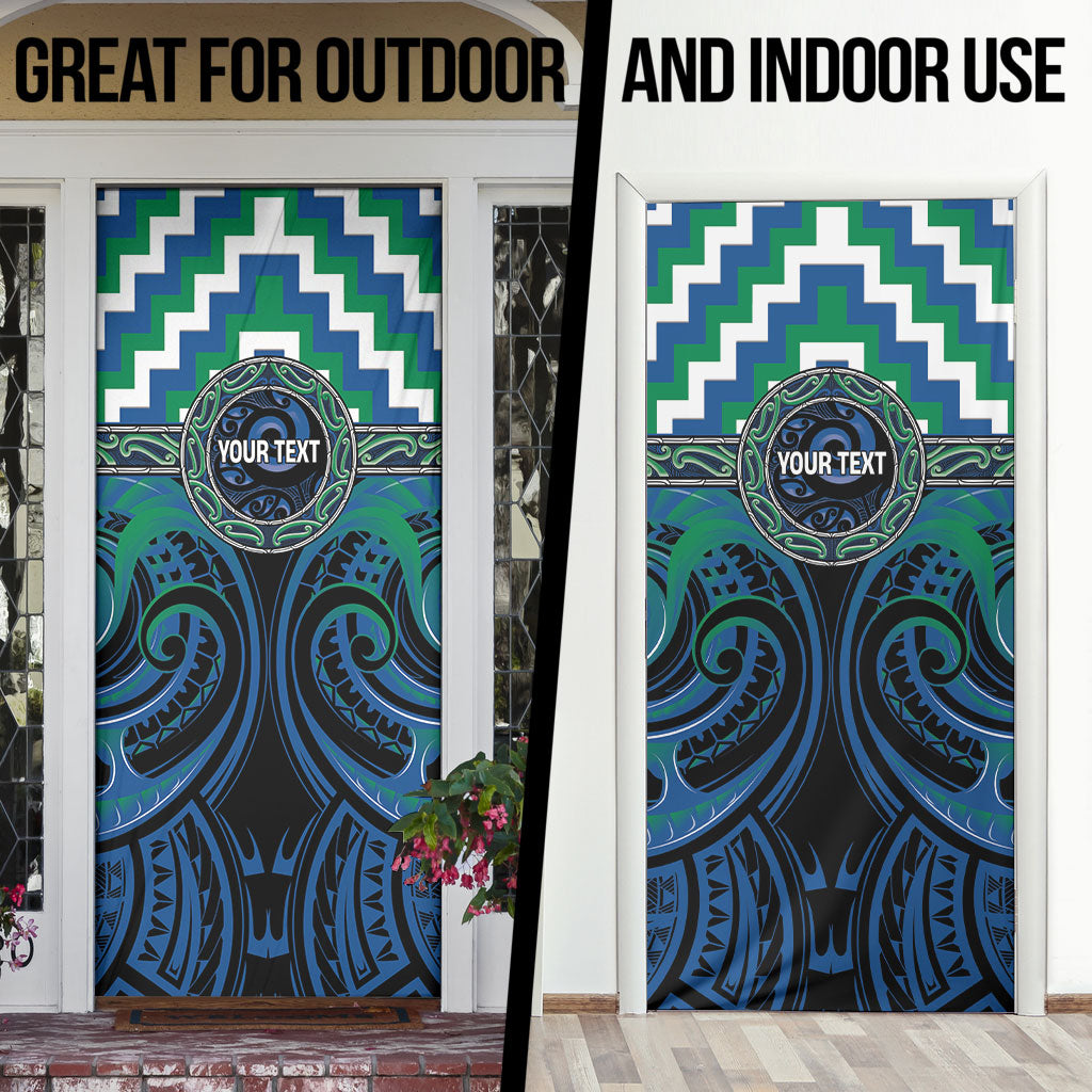 Aotearoa Ngati Ranginui Personalised Door Cover Maori Iwi Poutama Puhoro Tattoo