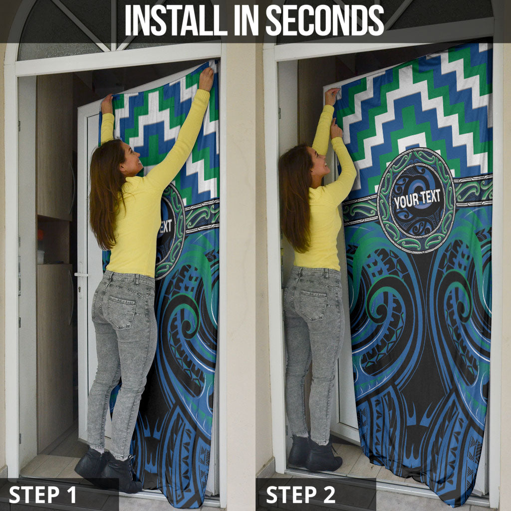 Aotearoa Ngati Ranginui Personalised Door Cover Maori Iwi Poutama Puhoro Tattoo