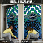 Aotearoa Ngati Ranginui Personalised Door Cover Maori Iwi Poutama Puhoro Tattoo