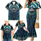 Aotearoa Ngati Ranginui Personalised Family Matching Mermaid Dress and Hawaiian Shirt Maori Iwi Poutama Puhoro Tattoo