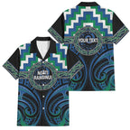 Aotearoa Ngati Ranginui Personalised Family Matching Off Shoulder Maxi Dress and Hawaiian Shirt Maori Iwi Poutama Puhoro Tattoo