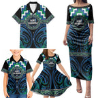 Aotearoa Ngati Ranginui Personalised Family Matching Puletasi and Hawaiian Shirt Maori Iwi Poutama Puhoro Tattoo