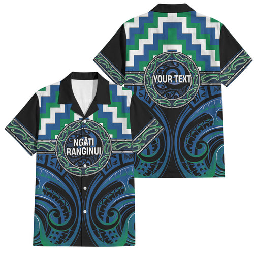 Aotearoa Ngati Ranginui Personalised Family Matching Summer Maxi Dress and Hawaiian Shirt Maori Iwi Poutama Puhoro Tattoo