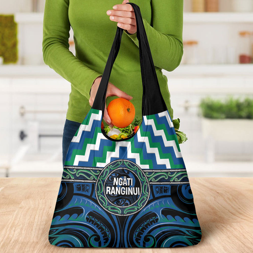 Aotearoa Ngati Ranginui Grocery Bag Maori Iwi Poutama Puhoro Tattoo