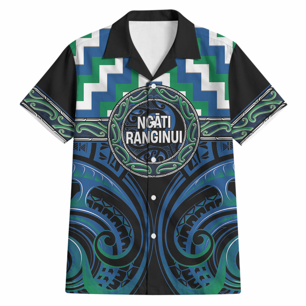Aotearoa Ngati Ranginui Personalised Hawaiian Shirt Maori Iwi Poutama Puhoro Tattoo