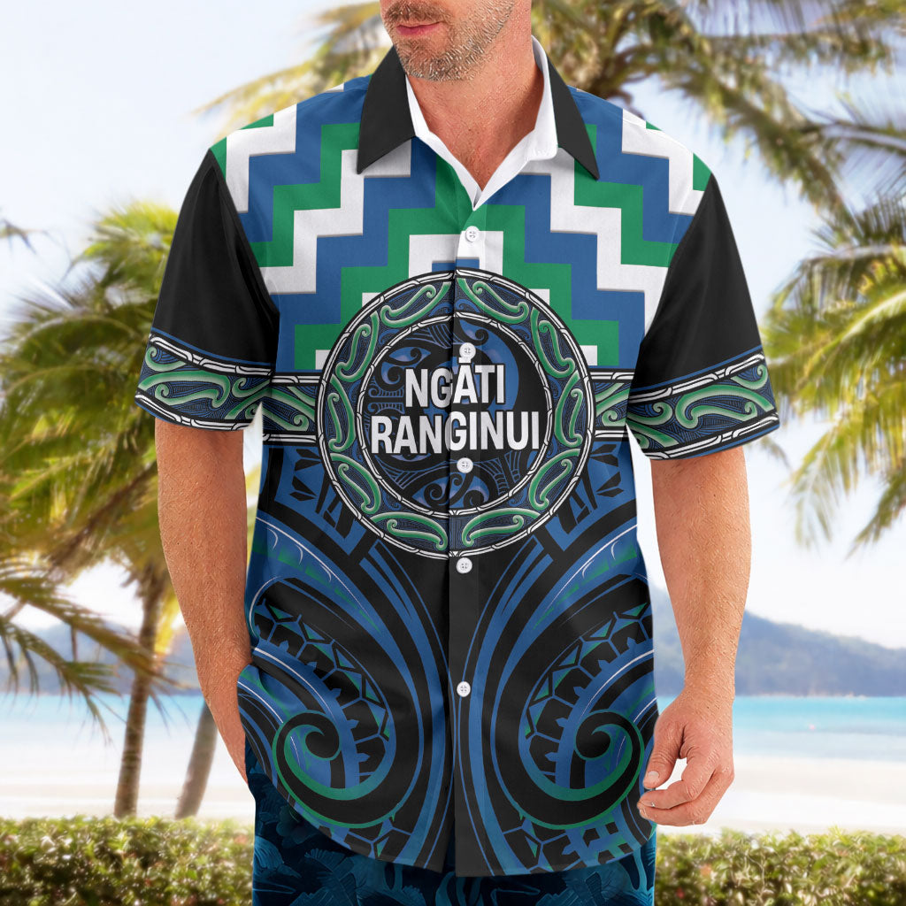 Aotearoa Ngati Ranginui Personalised Hawaiian Shirt Maori Iwi Poutama Puhoro Tattoo