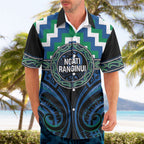 Aotearoa Ngati Ranginui Personalised Hawaiian Shirt Maori Iwi Poutama Puhoro Tattoo