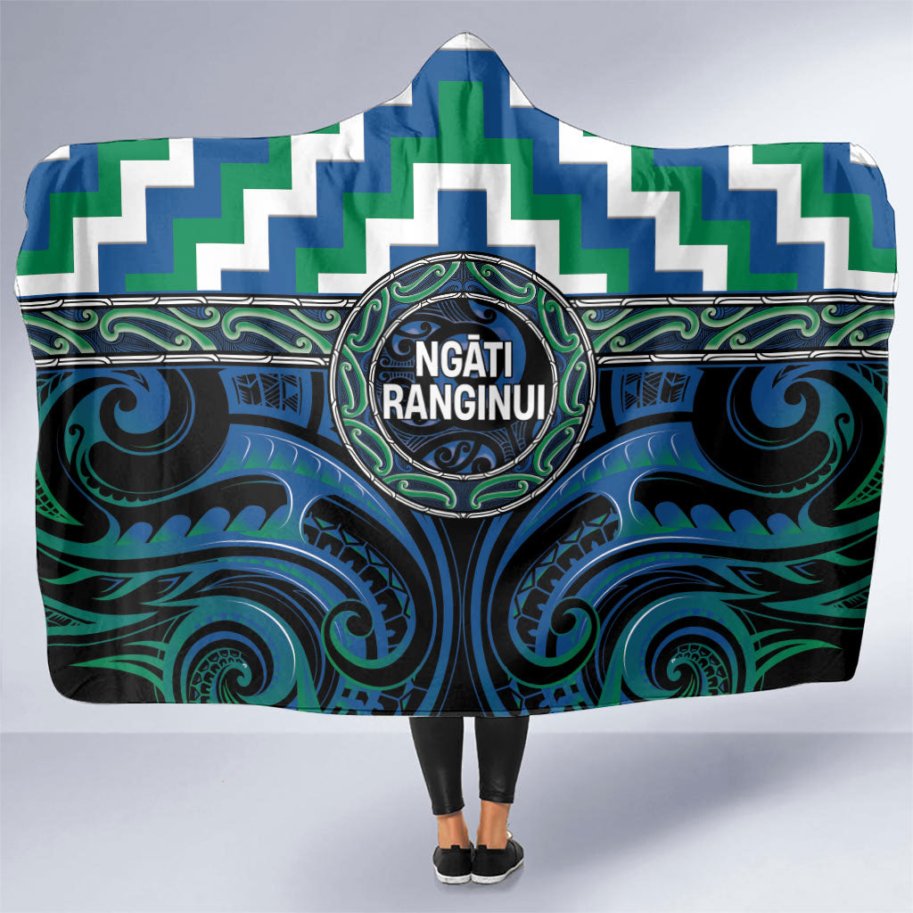 Aotearoa Ngati Ranginui Hooded Blanket Maori Iwi Poutama Puhoro Tattoo