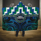 Aotearoa Ngati Ranginui Hooded Blanket Maori Iwi Poutama Puhoro Tattoo