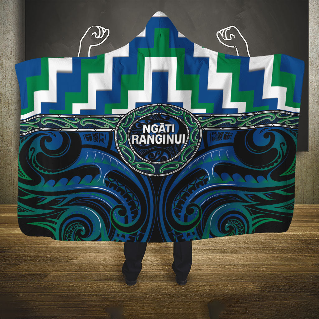 Aotearoa Ngati Ranginui Hooded Blanket Maori Iwi Poutama Puhoro Tattoo