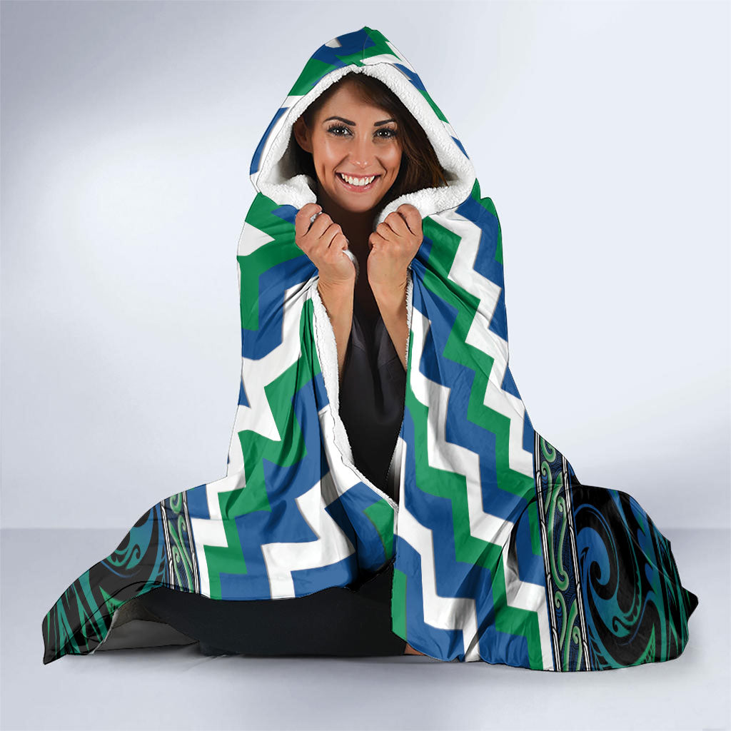 Aotearoa Ngati Ranginui Hooded Blanket Maori Iwi Poutama Puhoro Tattoo