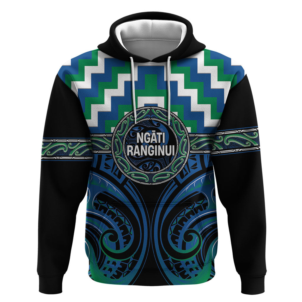 Aotearoa Ngati Ranginui Personalised Hoodie Maori Iwi Poutama Puhoro Tattoo