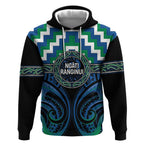Aotearoa Ngati Ranginui Personalised Hoodie Maori Iwi Poutama Puhoro Tattoo