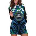 Aotearoa Ngati Ranginui Personalised Hoodie Dress Maori Iwi Poutama Puhoro Tattoo