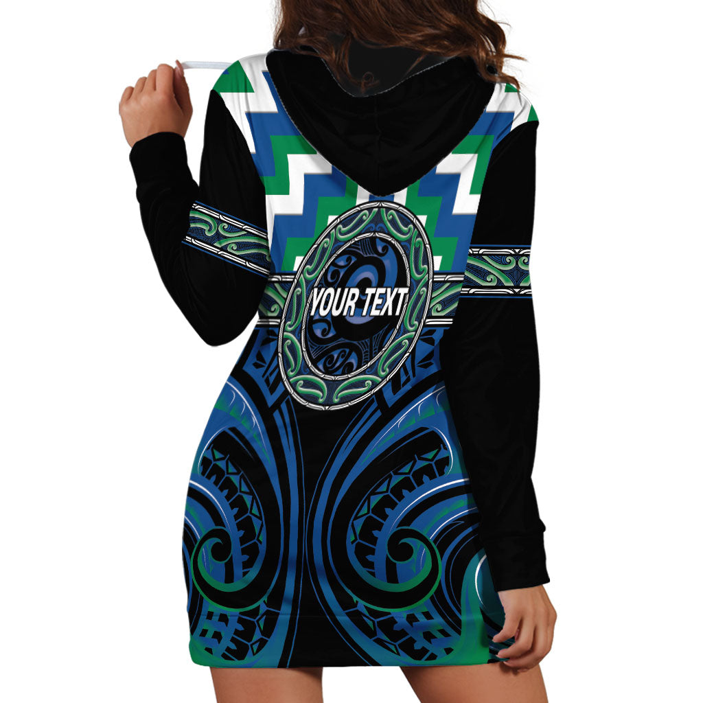 Aotearoa Ngati Ranginui Personalised Hoodie Dress Maori Iwi Poutama Puhoro Tattoo