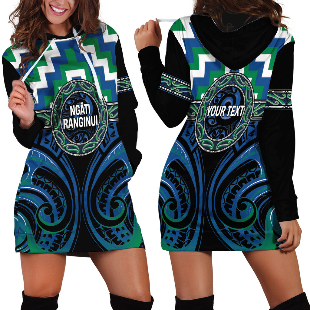 Aotearoa Ngati Ranginui Personalised Hoodie Dress Maori Iwi Poutama Puhoro Tattoo