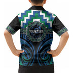 Aotearoa Ngati Ranginui Personalised Kid Hawaiian Shirt Maori Iwi Poutama Puhoro Tattoo