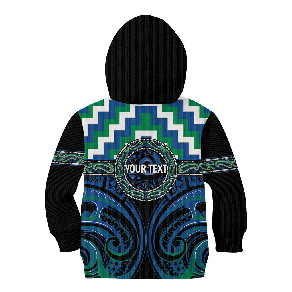 Aotearoa Ngati Ranginui Personalised Kid Hoodie Maori Iwi Poutama Puhoro Tattoo