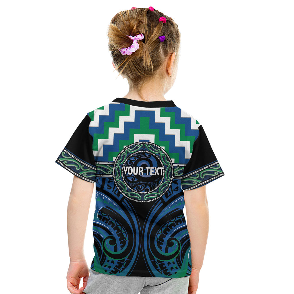 Aotearoa Ngati Ranginui Personalised Kid T Shirt Maori Iwi Poutama Puhoro Tattoo