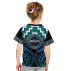 Aotearoa Ngati Ranginui Personalised Kid T Shirt Maori Iwi Poutama Puhoro Tattoo