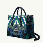 Aotearoa Ngati Ranginui Leather Bag Maori Iwi Poutama Puhoro Tattoo