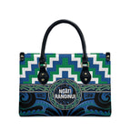 Aotearoa Ngati Ranginui Leather Bag Maori Iwi Poutama Puhoro Tattoo