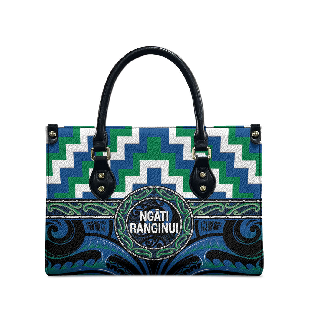 Aotearoa Ngati Ranginui Leather Bag Maori Iwi Poutama Puhoro Tattoo