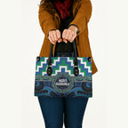 Aotearoa Ngati Ranginui Leather Bag Maori Iwi Poutama Puhoro Tattoo