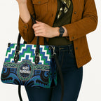 Aotearoa Ngati Ranginui Leather Bag Maori Iwi Poutama Puhoro Tattoo