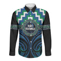 Aotearoa Ngati Ranginui Personalised Long Sleeve Button Shirt Maori Iwi Poutama Puhoro Tattoo