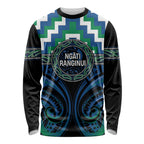 Aotearoa Ngati Ranginui Personalised Long Sleeve Shirt Maori Iwi Poutama Puhoro Tattoo