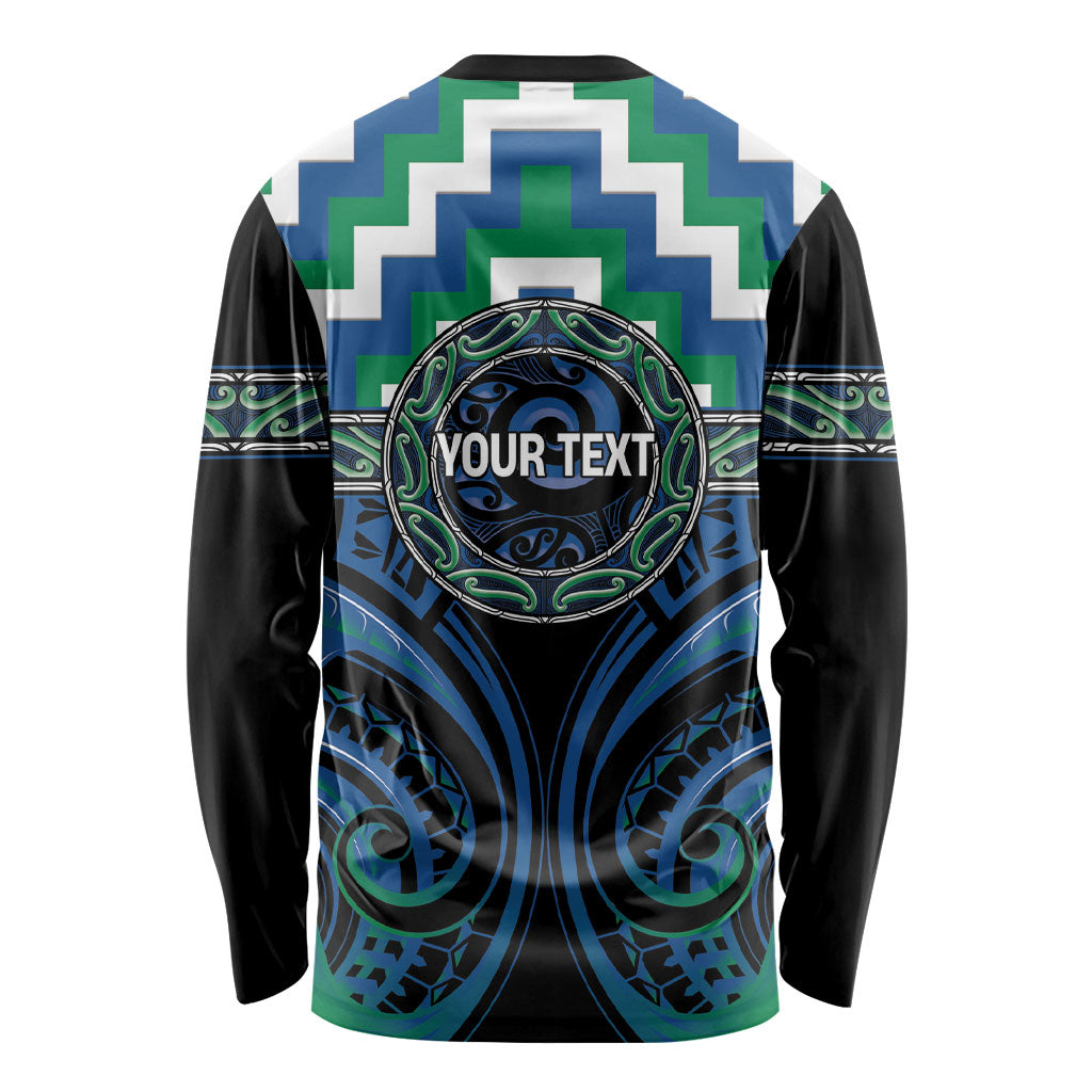 Aotearoa Ngati Ranginui Personalised Long Sleeve Shirt Maori Iwi Poutama Puhoro Tattoo