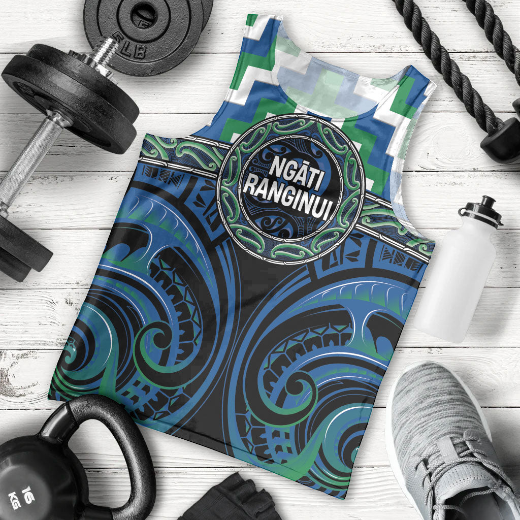 Aotearoa Ngati Ranginui Personalised Men Tank Top Maori Iwi Poutama Puhoro Tattoo