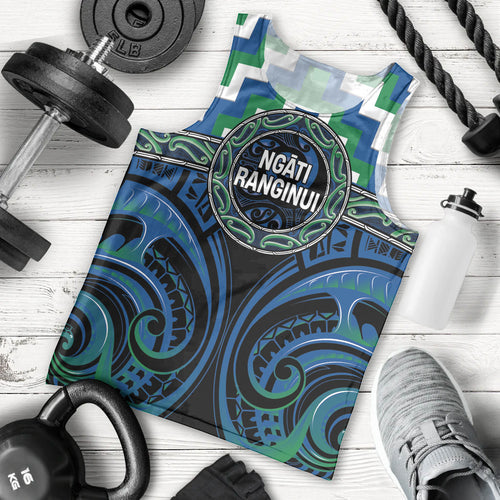 Aotearoa Ngati Ranginui Personalised Men Tank Top Maori Iwi Poutama Puhoro Tattoo