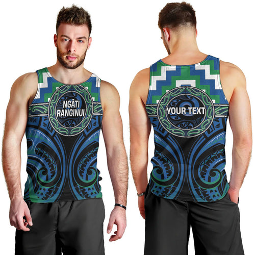 Aotearoa Ngati Ranginui Personalised Men Tank Top Maori Iwi Poutama Puhoro Tattoo