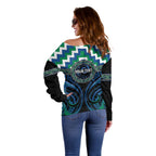 Aotearoa Ngati Ranginui Personalised Off Shoulder Sweater Maori Iwi Poutama Puhoro Tattoo