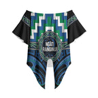 Aotearoa Ngati Ranginui Personalised Off Shoulder Wrap Waist Top Maori Iwi Poutama Puhoro Tattoo