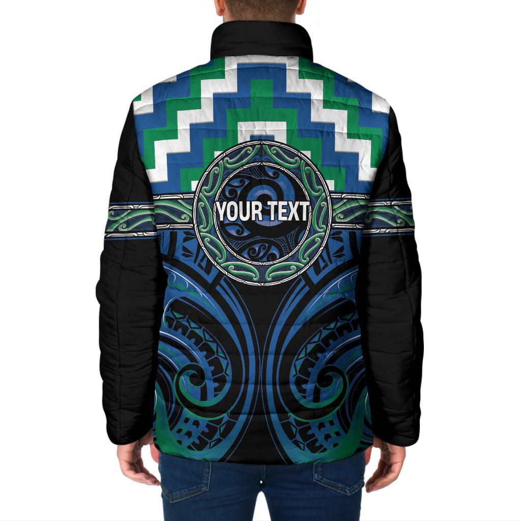 Aotearoa Ngati Ranginui Personalised Padded Jacket Maori Iwi Poutama Puhoro Tattoo