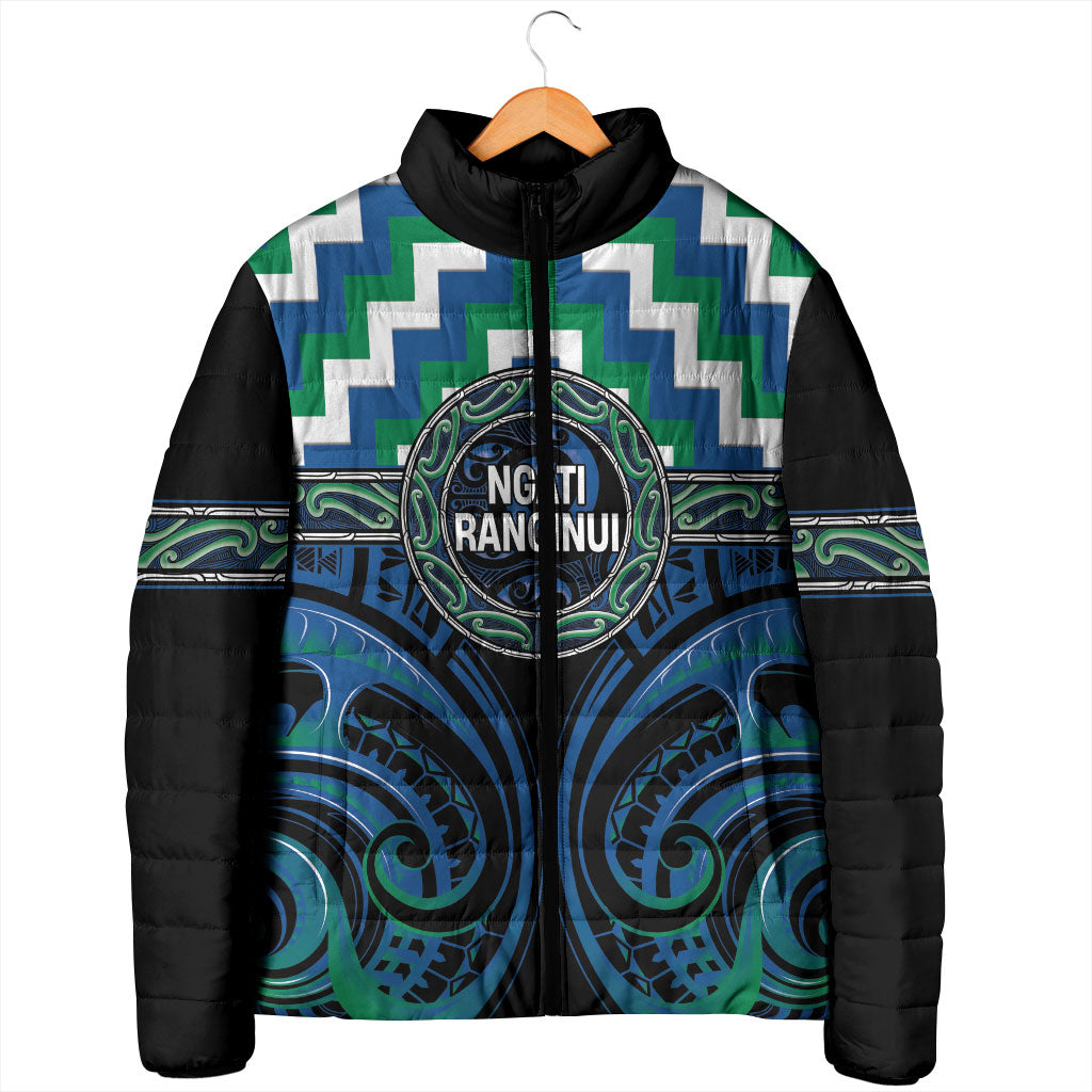 Aotearoa Ngati Ranginui Personalised Padded Jacket Maori Iwi Poutama Puhoro Tattoo