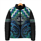 Aotearoa Ngati Ranginui Personalised Padded Jacket Maori Iwi Poutama Puhoro Tattoo