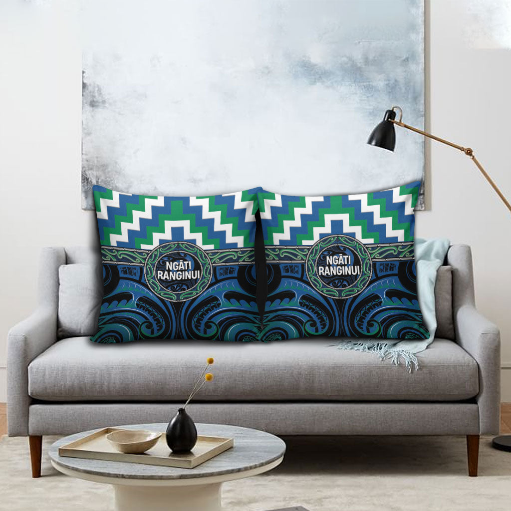 Aotearoa Ngati Ranginui Pillow Cover Maori Iwi Poutama Puhoro Tattoo