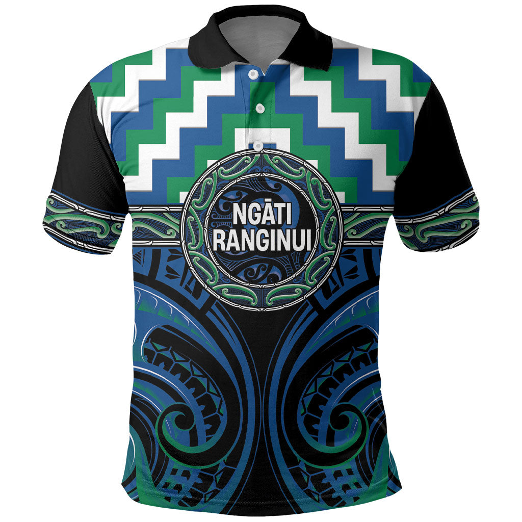Aotearoa Ngati Ranginui Personalised Polo Shirt Maori Iwi Poutama Puhoro Tattoo