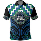 Aotearoa Ngati Ranginui Personalised Polo Shirt Maori Iwi Poutama Puhoro Tattoo