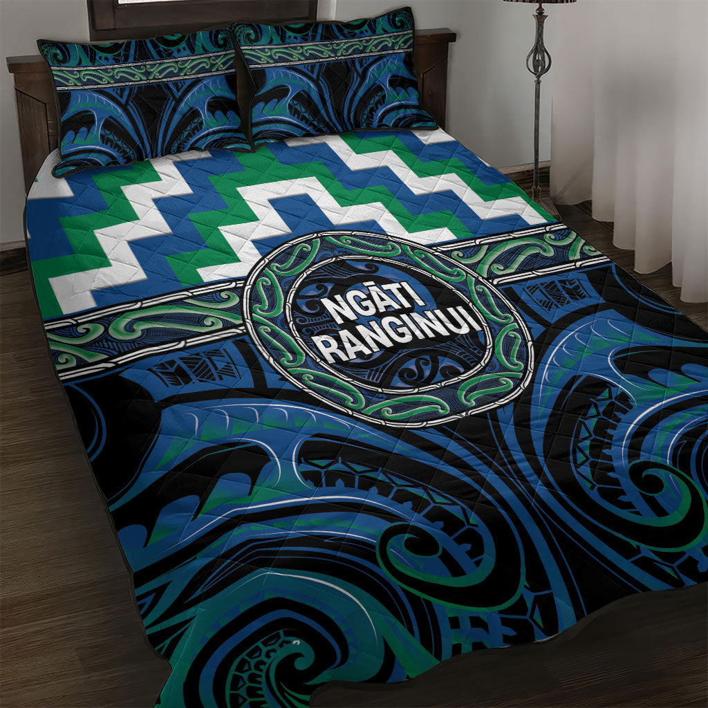 Aotearoa Ngati Ranginui Quilt Bed Set Maori Iwi Poutama Puhoro Tattoo