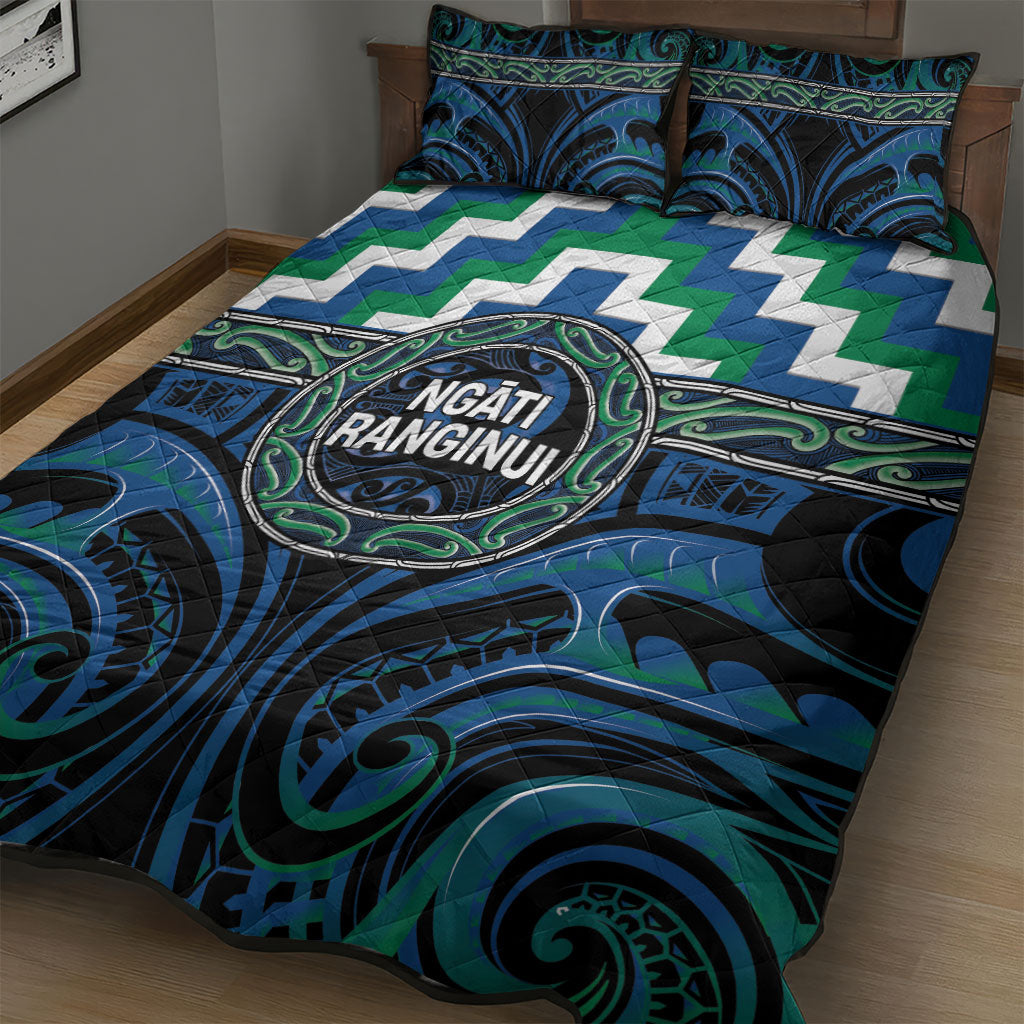 Aotearoa Ngati Ranginui Quilt Bed Set Maori Iwi Poutama Puhoro Tattoo