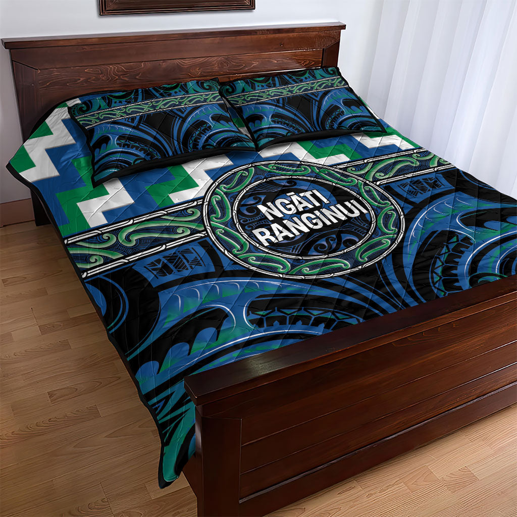Aotearoa Ngati Ranginui Quilt Bed Set Maori Iwi Poutama Puhoro Tattoo