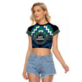 Aotearoa Ngati Ranginui Personalised Raglan Cropped T Shirt Maori Iwi Poutama Puhoro Tattoo