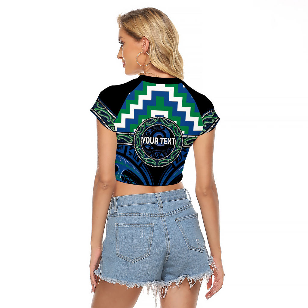 Aotearoa Ngati Ranginui Personalised Raglan Cropped T Shirt Maori Iwi Poutama Puhoro Tattoo