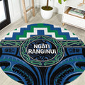 Aotearoa Ngati Ranginui Round Carpet Maori Iwi Poutama Puhoro Tattoo